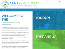 Tablet Screenshot of centreacademy.net